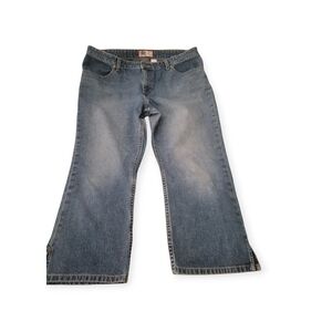 Old Navy Women's Capri Wide Leg Jeans in Light Blue